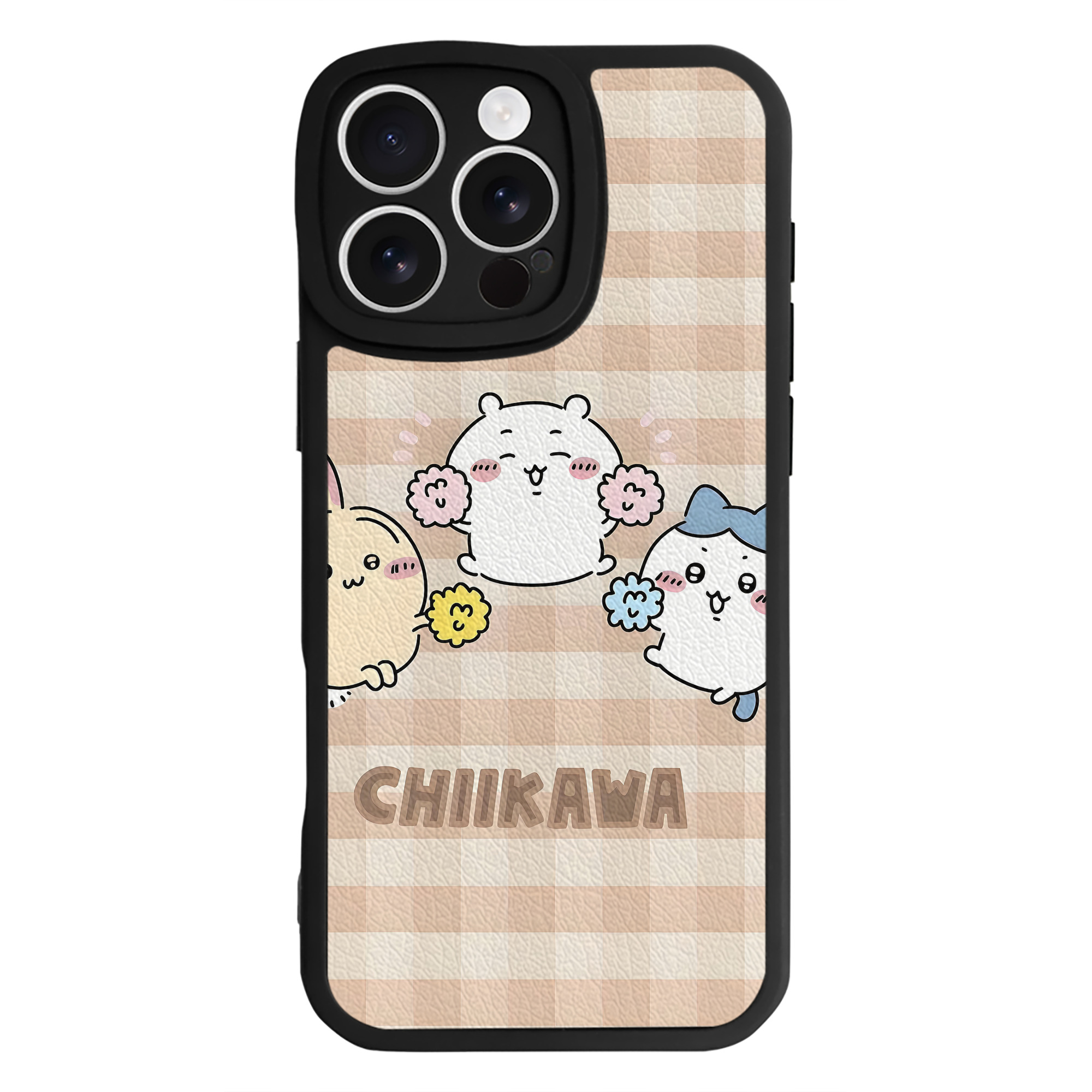 （画像用） ちいかわ Chii-kawa 【iPhone 16シリーズ対応】シリコンスマホケース（レザー調） 材質：シリコン